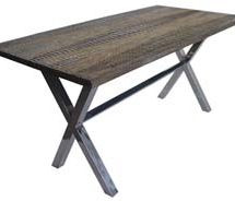 ALG-06B_Alligator Dining Table with Metal Base