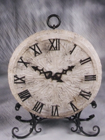 AS-100_Antique Stone clock on stand with Mechanism