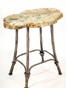 GC-156_Smoking Table with Malachite Inlayed Top