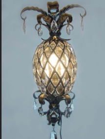 L-548 Pineapple Wall Sconce with Crystals