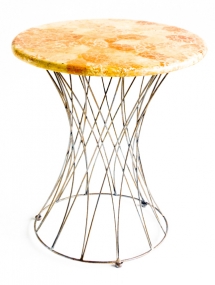 MT-943_Side Table with Crab Shell Inlay