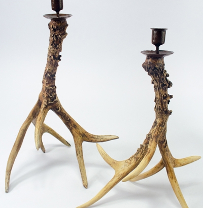 AS-883_Antler Candlestick large and Small