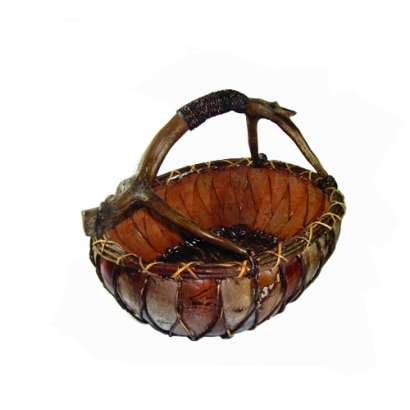 ATB-018_Coconut Husk Oval Basket