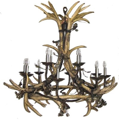 L-918_Antler 8 light chandelier