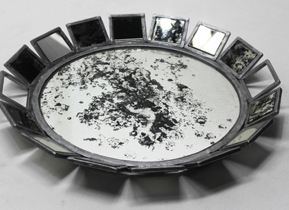 MRC-045_Bar Round Tray with Antique Mirror