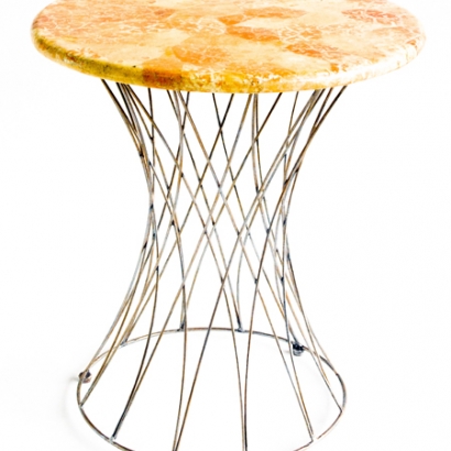 MT-943_Side Table with Crab Shell Inlay