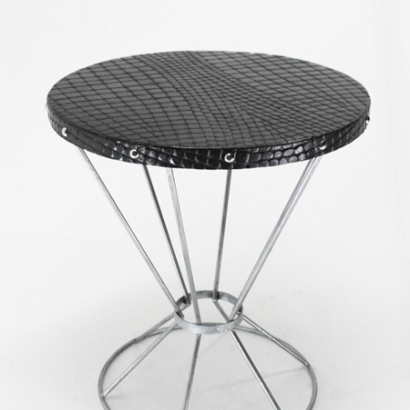 MT-954B_Round Side Table with Alligator Top