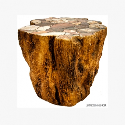 GC-090_Rock side table with gemstone