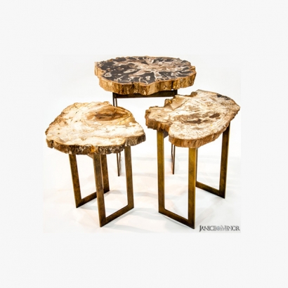 PW-120_Petrified Wood Waterfall table