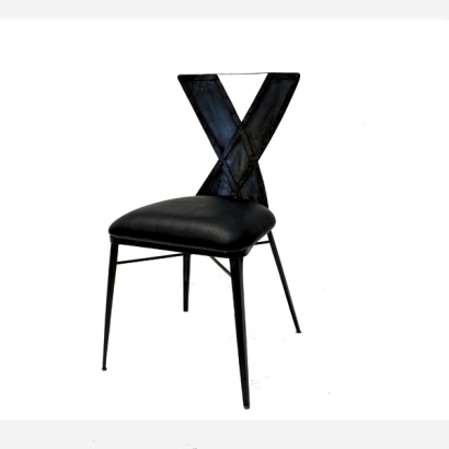 IND-07X_Industrial X-Side Chair